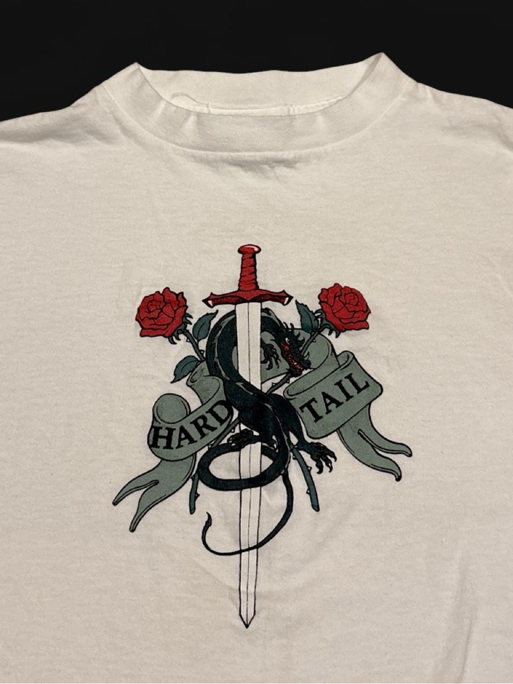 90’s vintage Hard Tail single stitch t shirt dragon dagger roses tattoo graphic